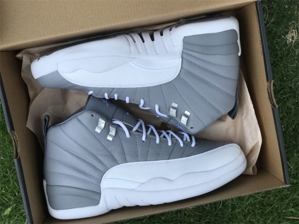 Air Jordan 12 Stealth White-Cool Grey in box