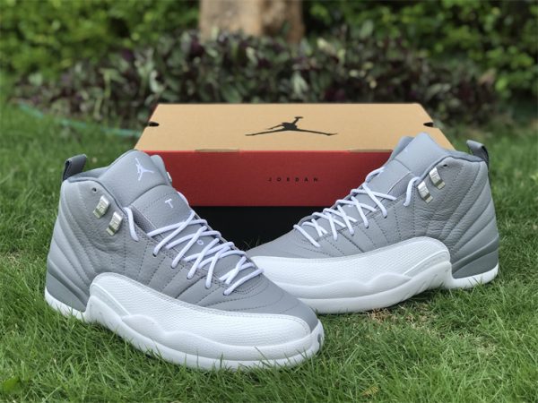 Air Jordan 12 Stealth White-Cool Grey shoes