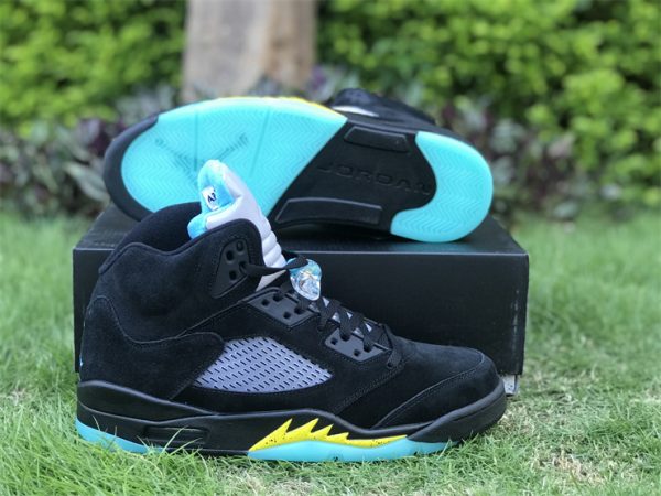 Air Jordan 5 Aqua Black Aquatone-Taxi sneaker