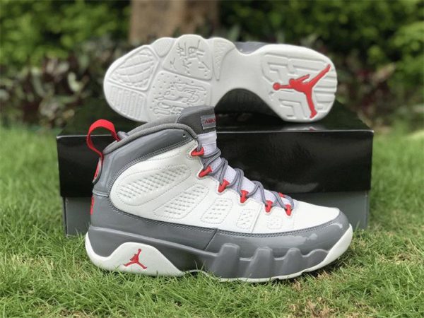 Air Jordan 9 Fire Red Red-Cool Grey shoes