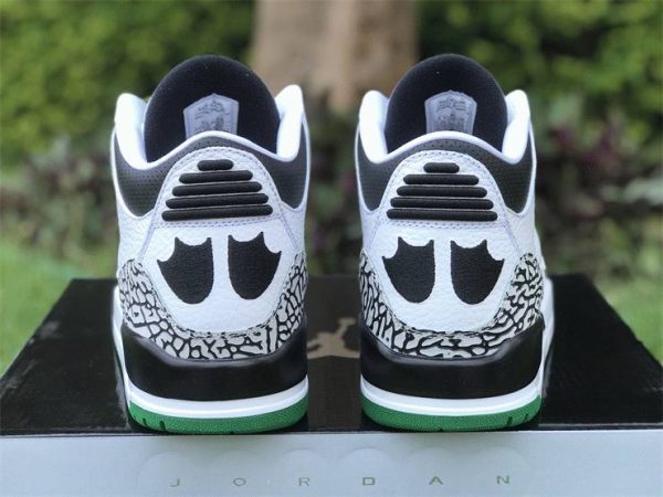 Jordan 3 Retro Oregon Ducks White Green back heel