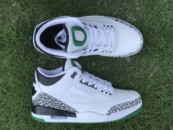 Jordan 3 Retro Oregon Ducks White Green black