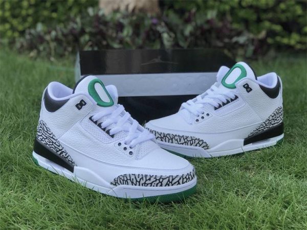 Jordan 3 Retro Oregon Ducks White Green cement