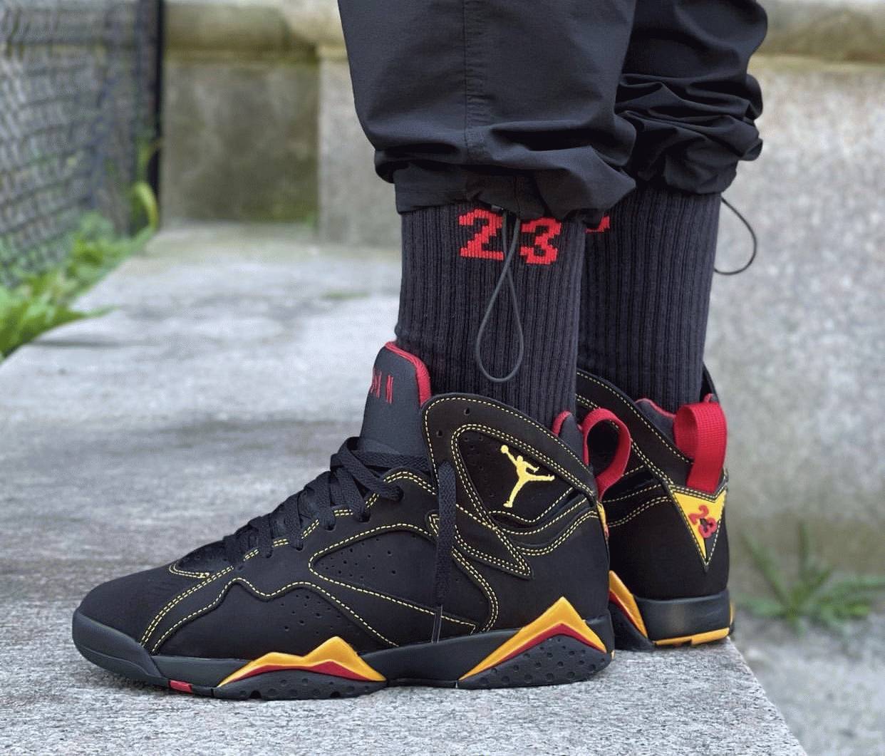 Jordan 7 Citrus on feet