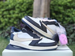 Jordan 1 Low Fragment x Travis Scott White Midnight Navy