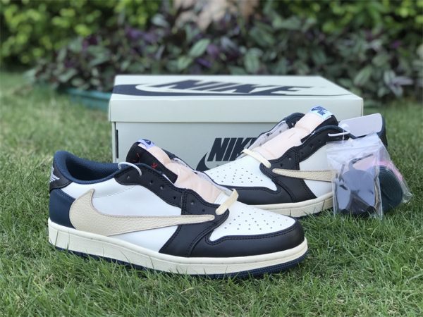 Jordan 1 Low Fragment x Travis Scott White Midnight Navy for sale