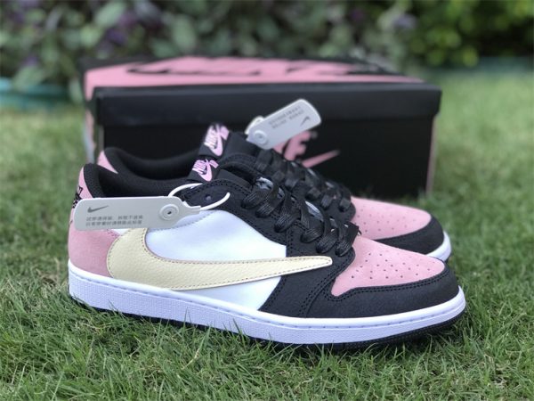 Travis Scott x Air Jordan 1 Bleached Coral shoes