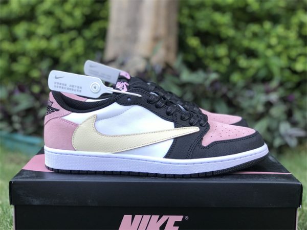 Travis Scott x Air Jordan 1 Bleached Coral sneaker