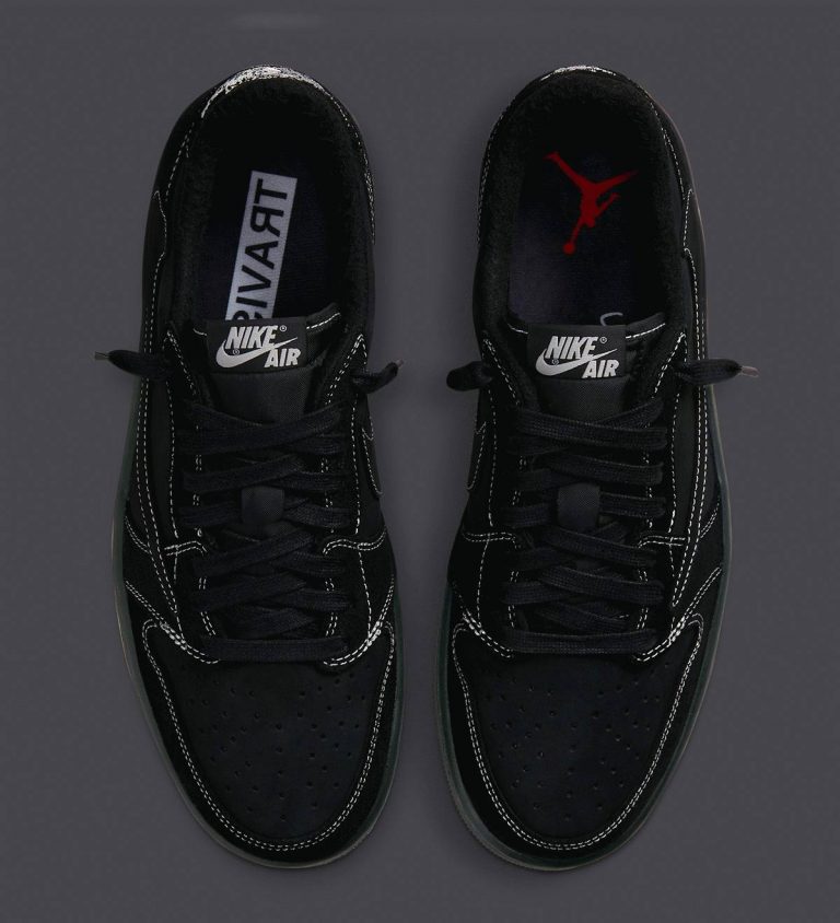 travis scott jordan 1 black and white
