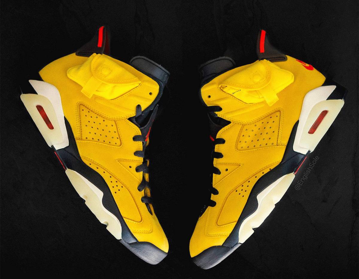 Travis Scott x Air Jordan 6 Yellow panling