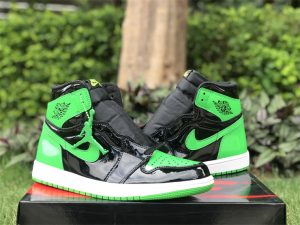 Air Jordan 1 Retro High OG Patent Leather Green Black