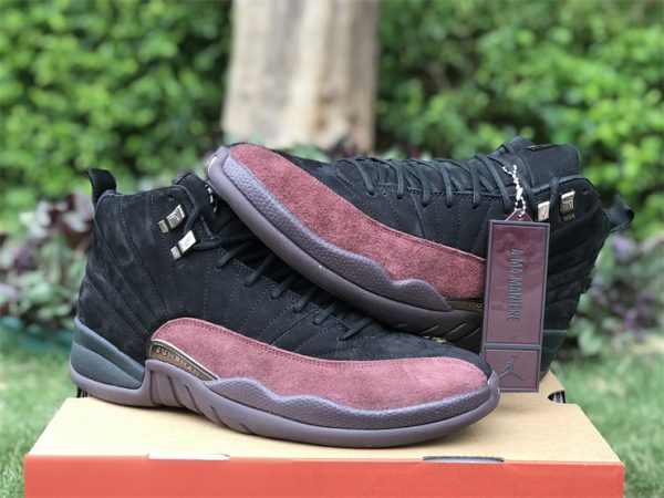 Air Jordan 12 Retro A Ma Maniére Black Burgundy shoes