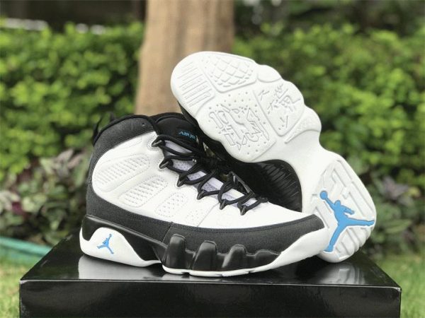 Air Jordan 9 University Blue White Black for sale