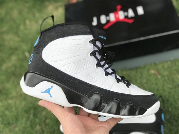 Air Jordan 9 University Blue White Black on hand