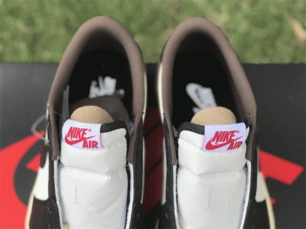 Fragment design x Travis Scott x Nike Air jordan 1 Low OG SP TS Brown tongue