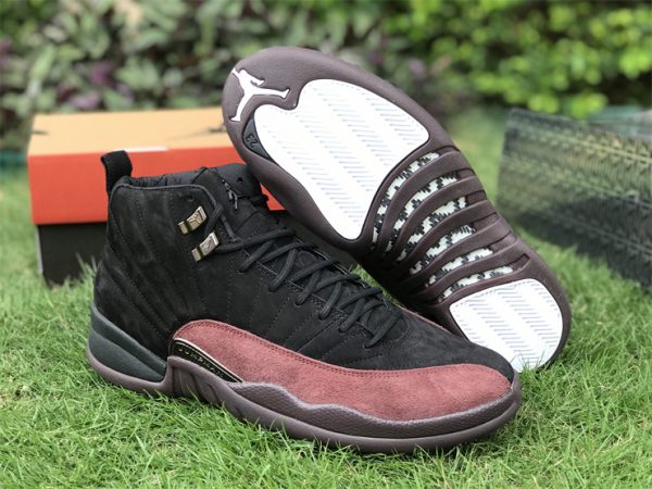 Jordan 12 Retro A Ma Maniére Black Burgundy DV6989-001 detail look