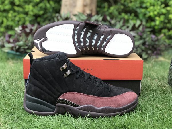 Jordan 12 Retro A Ma Maniére Black Burgundy DV6989-001 underfoot