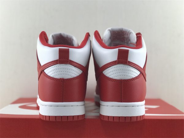 Nike Dunk High Championship White Red heel