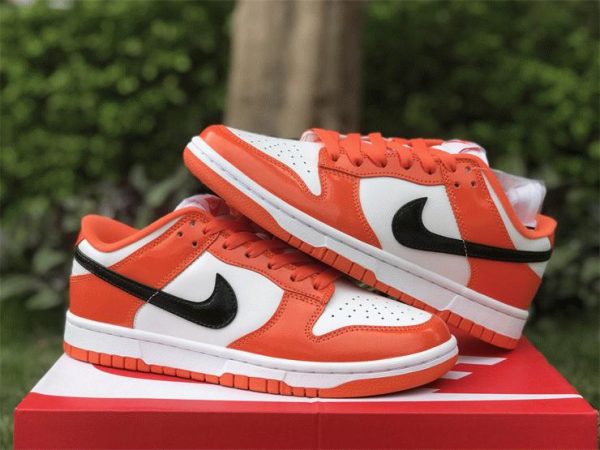 Nike Dunk Low White Orange Patent Halloween 2022 for sale