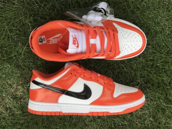 Nike Dunk Low White Orange Patent Halloween 2022 inner look