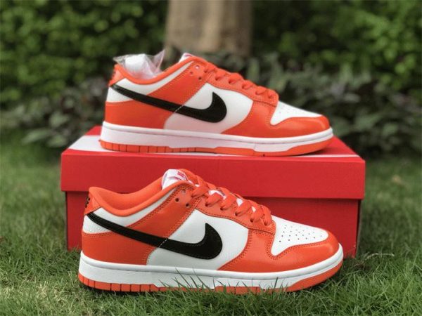 Nike Dunk Low White Orange Patent Halloween 2022 side