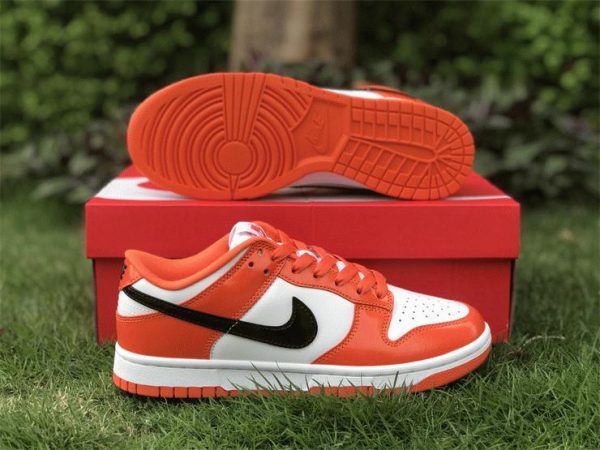 Nike Dunk Low White Orange Patent Halloween 2022 underfoot