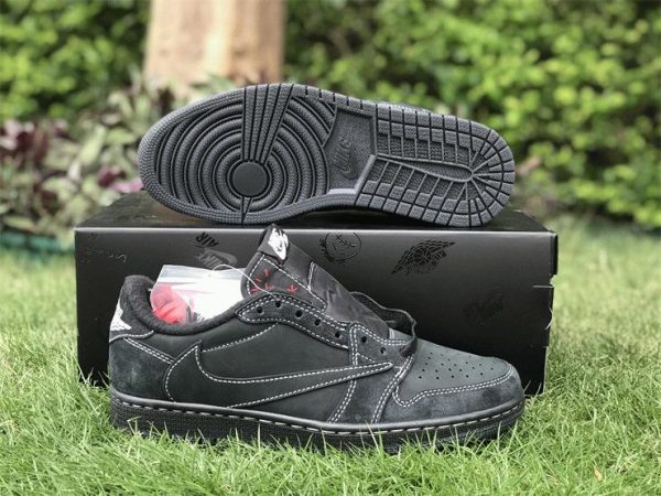 Travis Scott x Air Jordan 1 Low Black Phantom detail