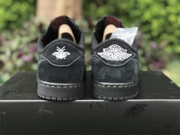 Travis Scott x Air Jordan 1 Low Black Phantom heel