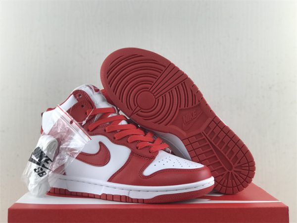 cheap Nike Dunk High Championship White Red