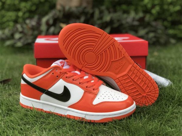 cheap Nike Dunk Low White Orange Patent Halloween 2022