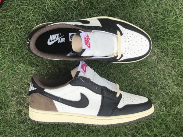 mens Fragment design x Travis Scott x Nike Air jordan 1 Low OG SP TS Brown