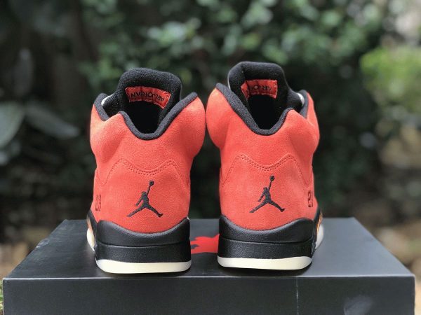 Air Jordan 5 Mars For Her Martian Sunrise Black-Fire Red back heel