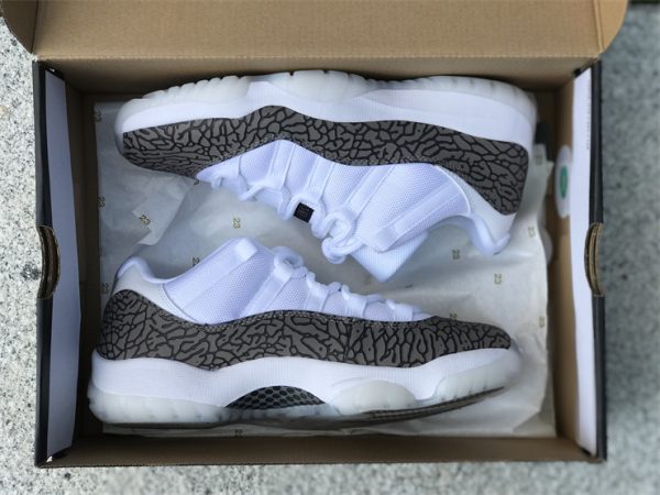 Air Jordan 11 Low Cement Grey Elephant in box