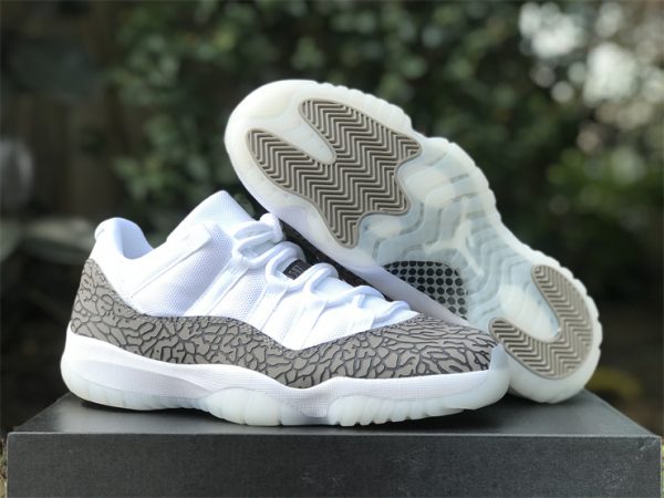 Air Jordan 11 Low Cement Grey Elephant underfoot look