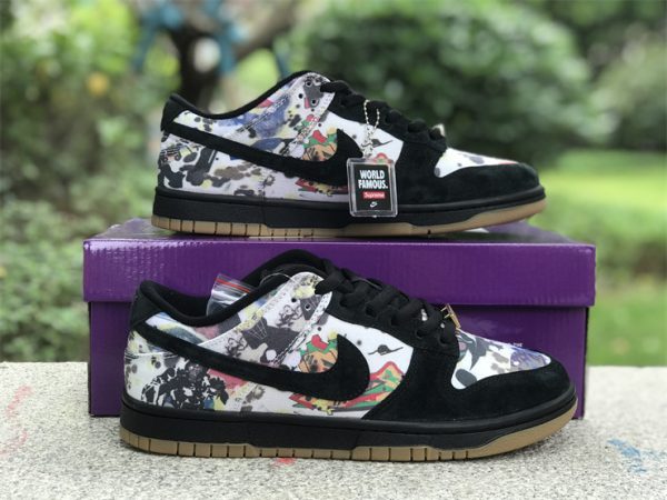 Supreme x Nike SB Dunk Low Rammellzee black for sale