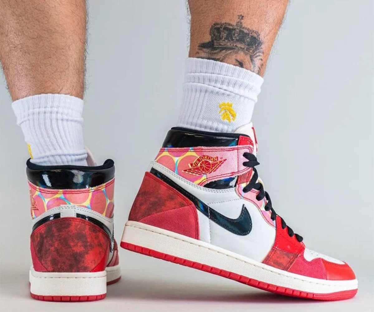 Air Jordan 1 High OG Spider-Man on feet