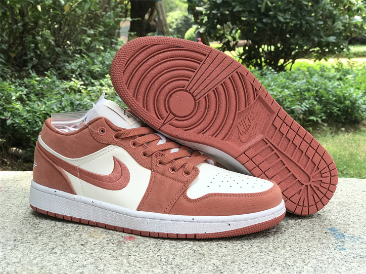 Air Jordan 1 Low SE Peach Canvas Orange Pinkish shoes