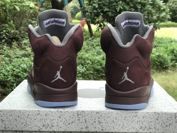 Air Jordan 5 Deep Burgundy Light Graphite back heel