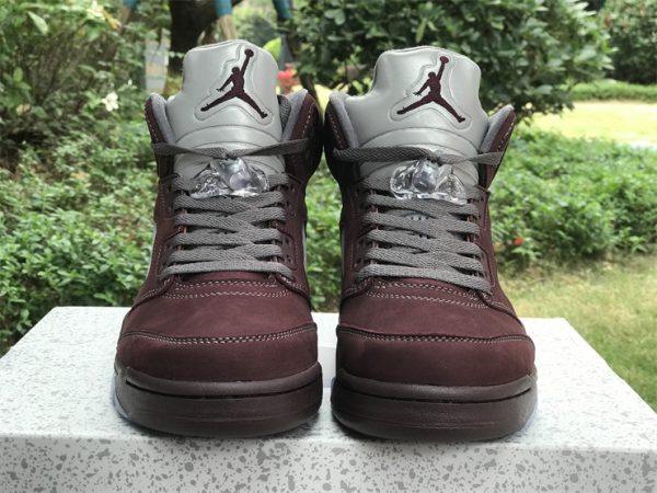 Air Jordan 5 Deep Burgundy Light Graphite tongue